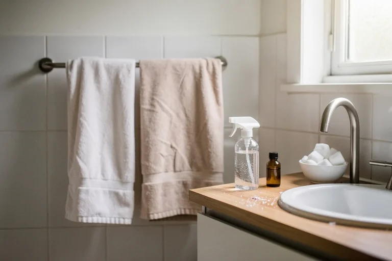 Asciugamani che odorano di umido anche se li lavi? Prova questo aromatizzante antibatterico fatto in casa