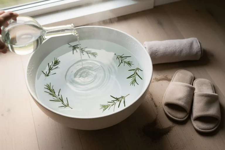 Lavare i piedi con aceto e rosmarino: perché lo consigliano e quando conviene farlo