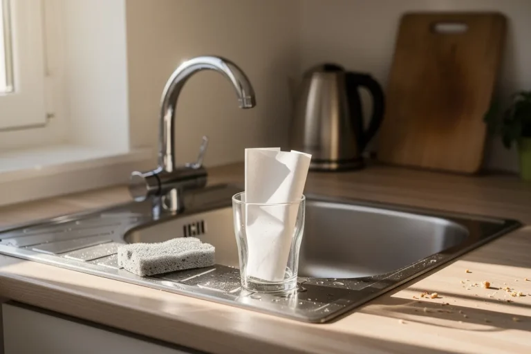 Quando esco di casa lascio un bicchiere e un foglio nel lavello: un’abitudine semplice ma furba