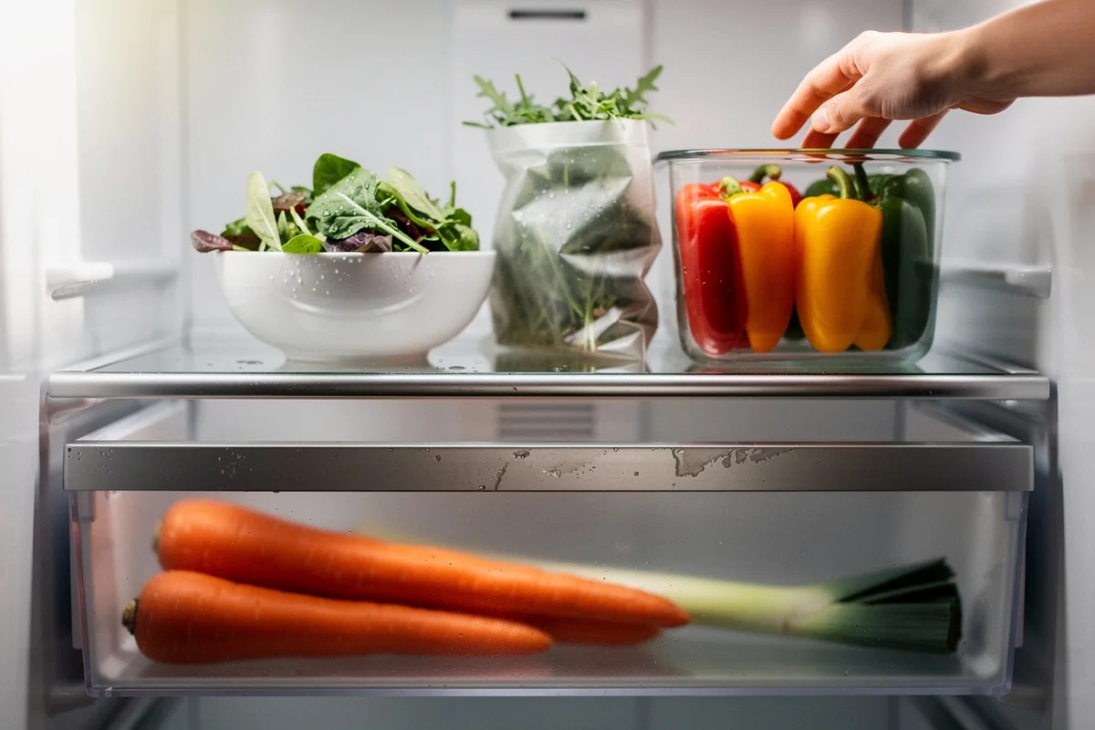 Questa semplice organizzazione del frigorifero mantiene le verdure fresche fino al doppio