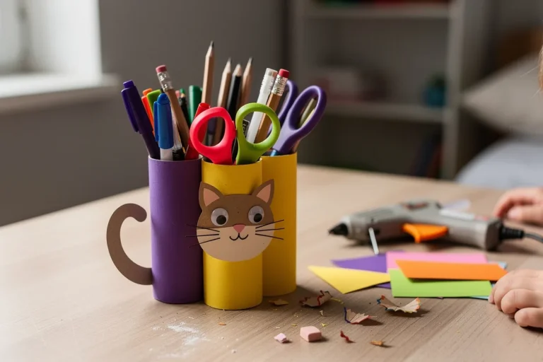 Riciclo: conserva i tubi di carta igienica e trasformali in un utile portapenne per il ritorno a scuola