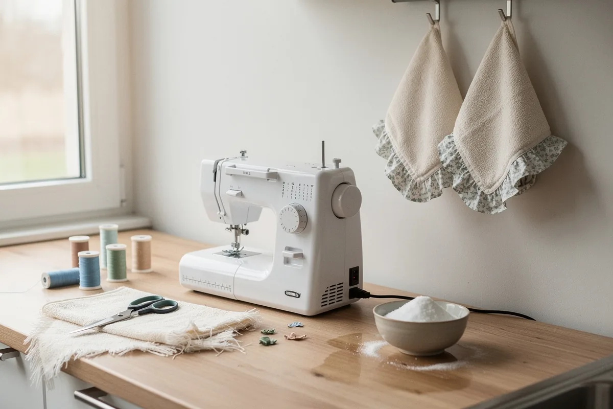 Un DIY di cucito per principianti: come fare strofinacci di spugna per la cucina